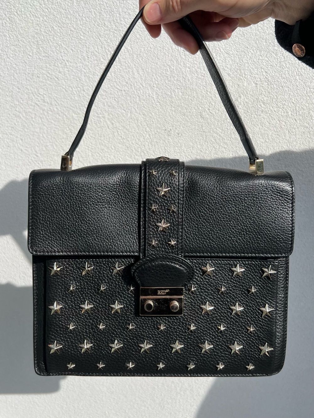 Red Valentino star studded crossbody hand bag black